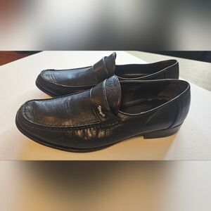 Bruno Magli Classic Black Leather Loafers